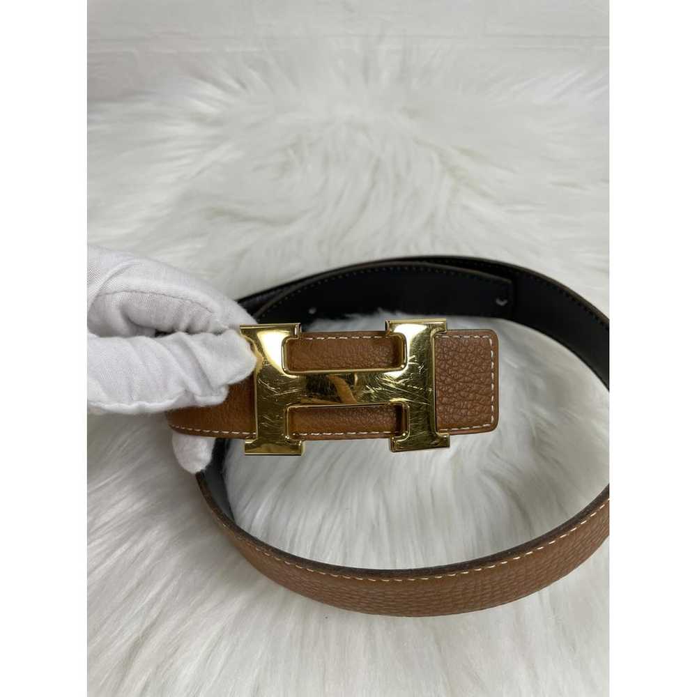 Hermès H leather belt - image 3