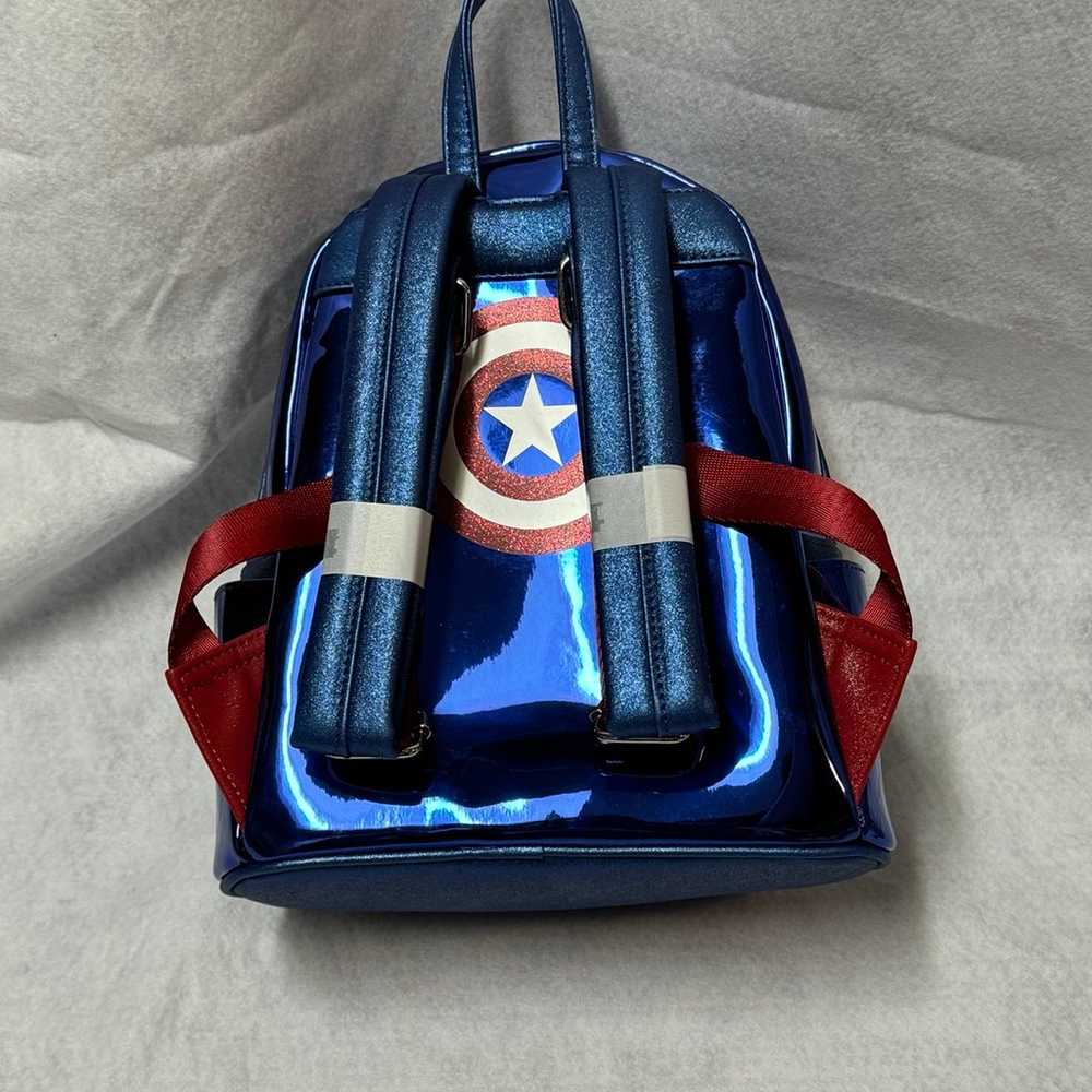 Loungefly Marvel Metallic Captain America Cosplay… - image 3