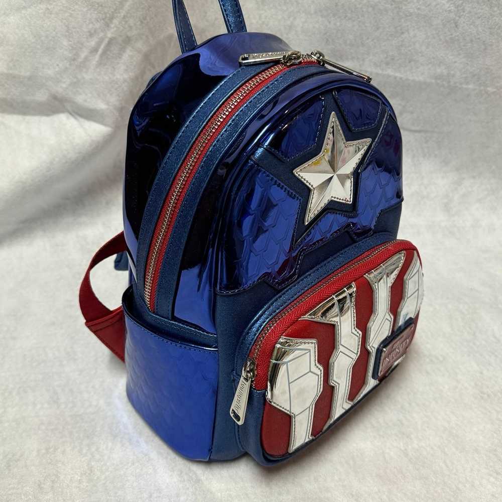 Loungefly Marvel Metallic Captain America Cosplay… - image 7