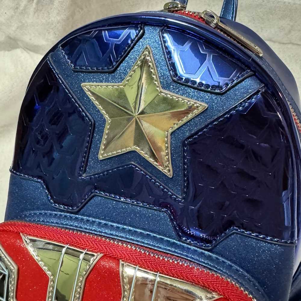 Loungefly Marvel Metallic Captain America Cosplay… - image 8