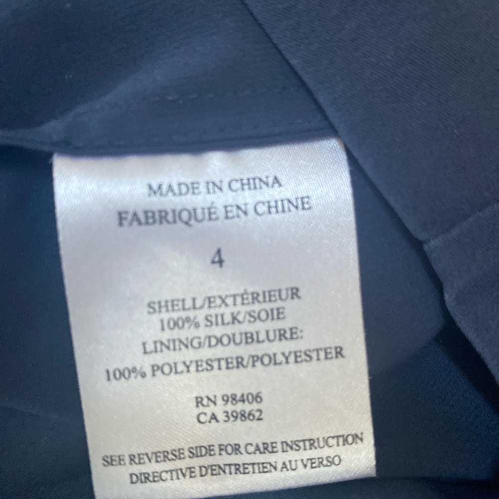 Theory Theory Perla 100% Silk Navy Dress Size 4 - image 3