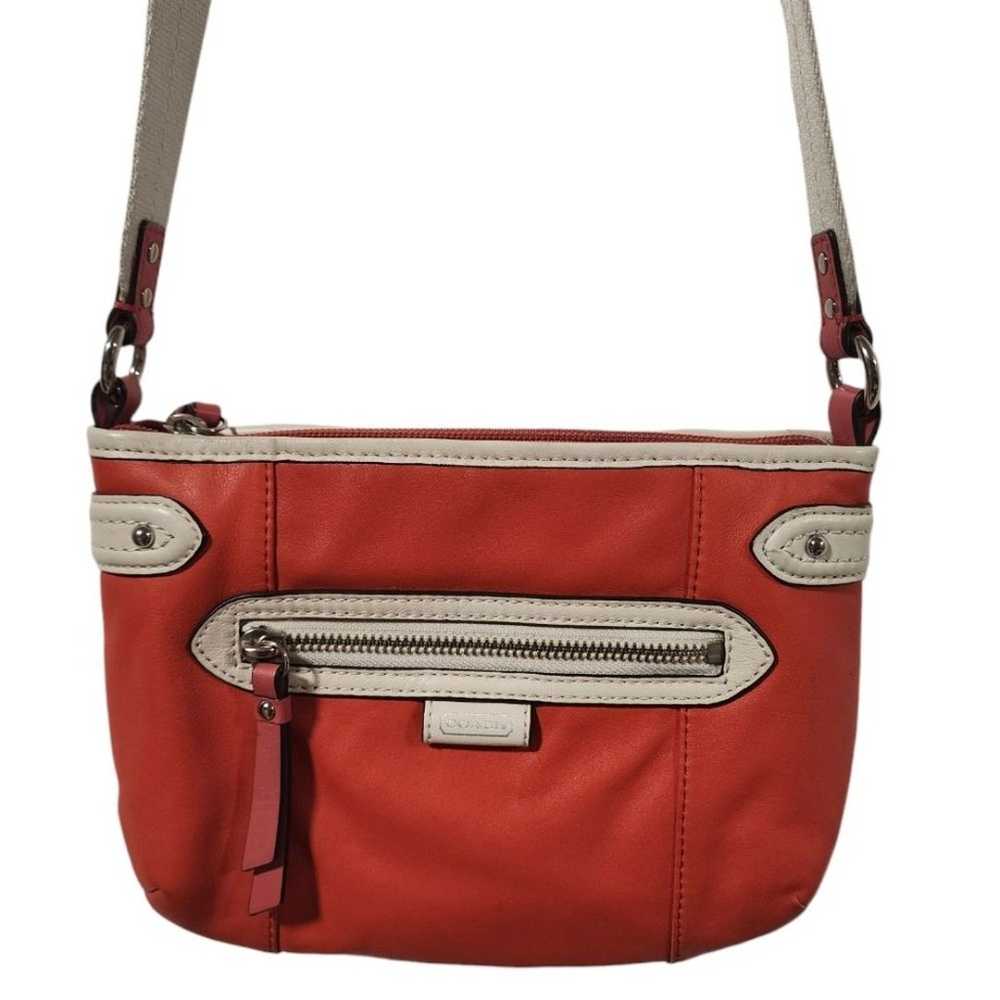 Coach Vermillion Orange Leather Daisy Spectator H… - image 8