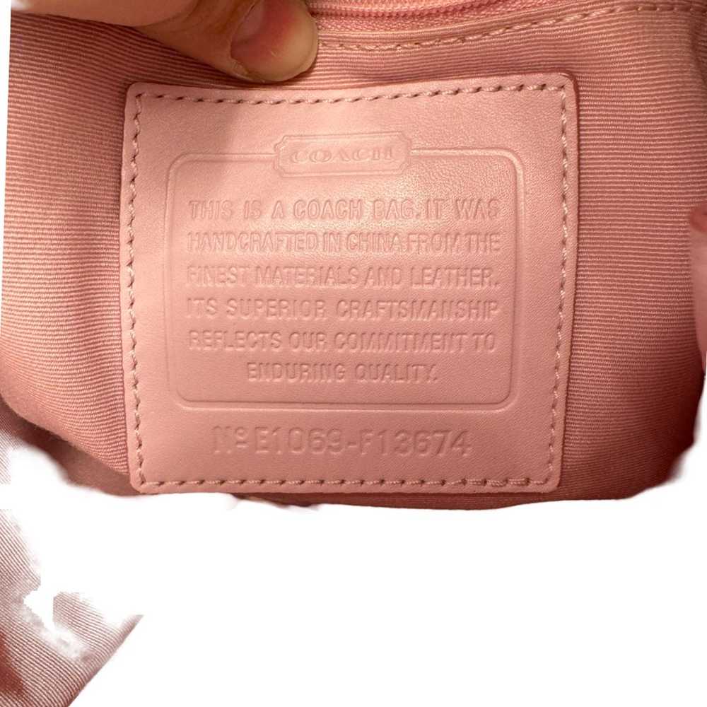 Coach Signature Stripe Pink Monogram & Vachetta L… - image 3