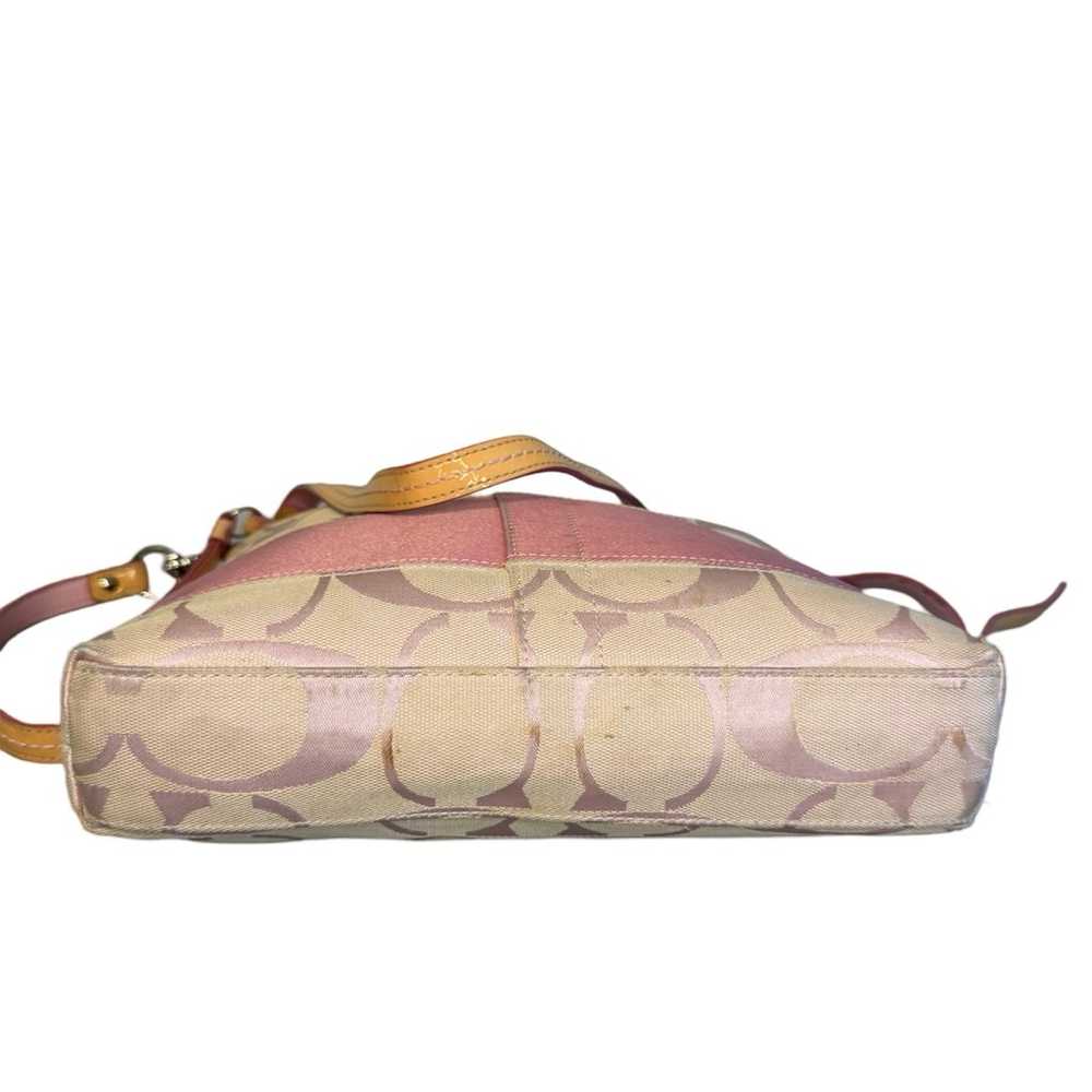 Coach Signature Stripe Pink Monogram & Vachetta L… - image 7