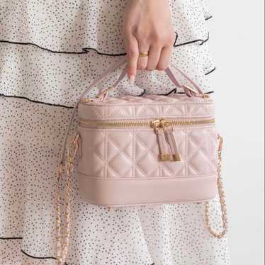 Quilted 2WAY Vanity Bag - image 1