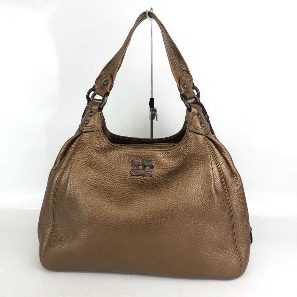 COACH Coach Handbag Tote Bag Brown Gold Brand - image 2