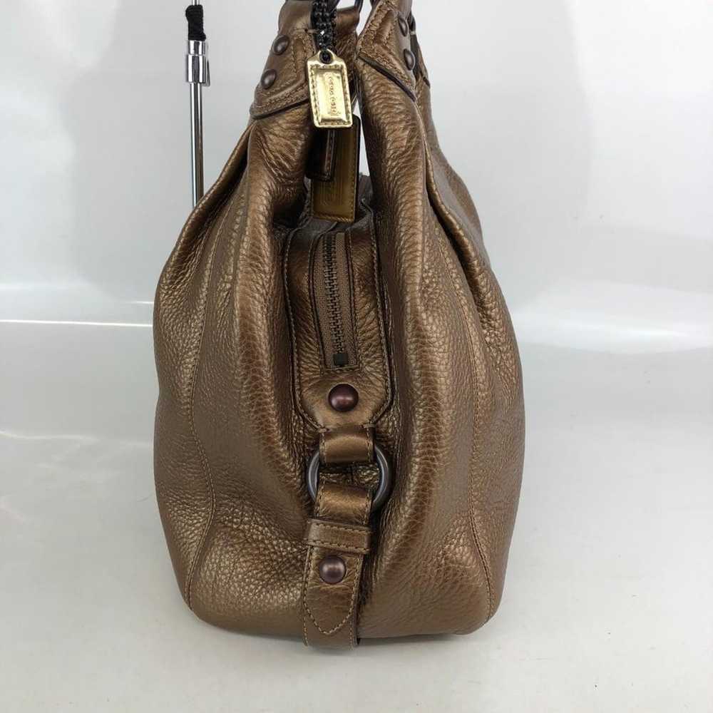 COACH Coach Handbag Tote Bag Brown Gold Brand - image 5