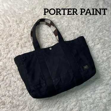 PORTER PAINT Canvas Tote Bag, A4 Size Compatible, 