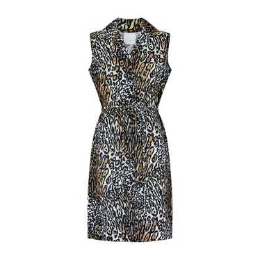1970s Kenrose Leopard Print Belted Dress - image 1