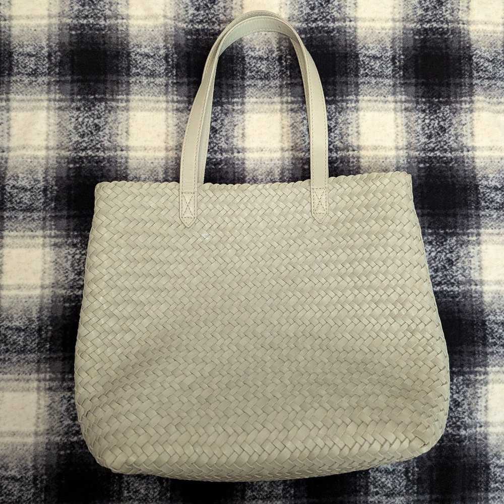 Madewell The Medium Transport Woven Leather Tote … - image 1