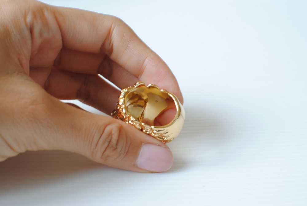 Product Details Gucci Gold Tone Lionhead Ring - image 8