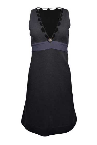 Vena Cava - Black Knit Beaded V-Neckline Sleeveles