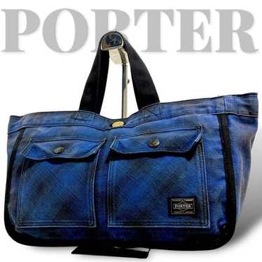 Good quality Porter tote bag handbag check patter… - image 1