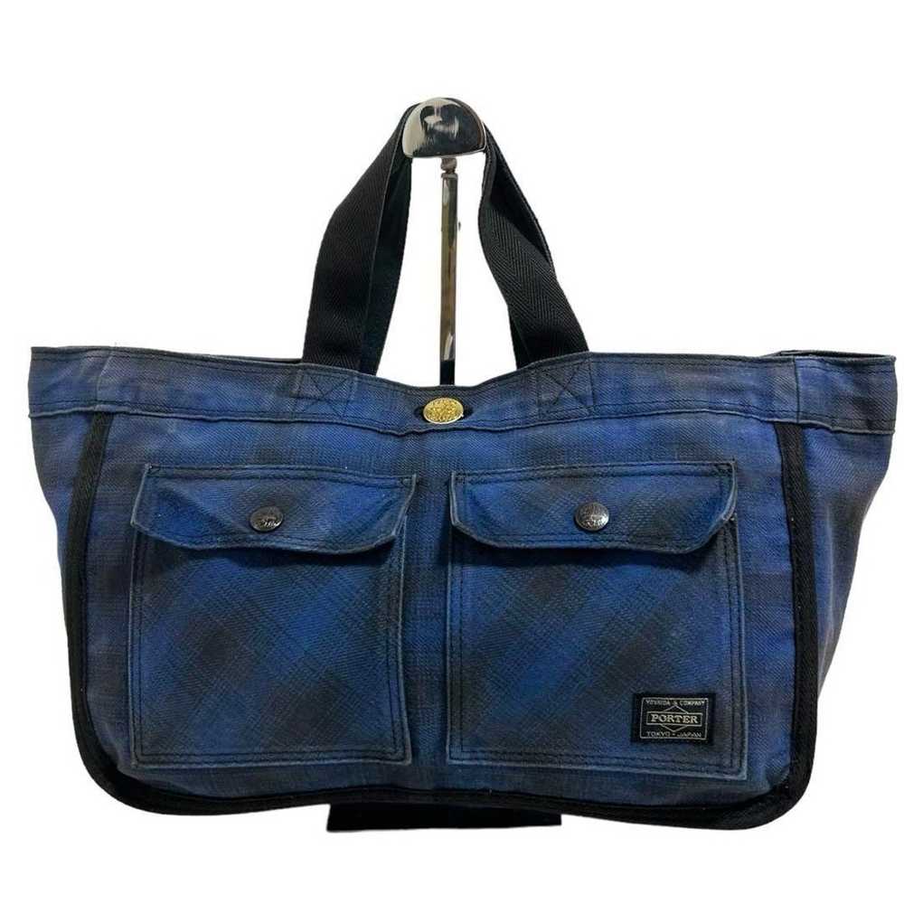 Good quality Porter tote bag handbag check patter… - image 2