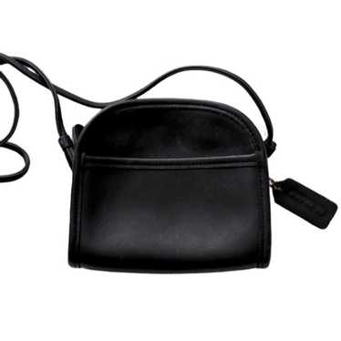 Vintage Coach Black Leather Crossbody