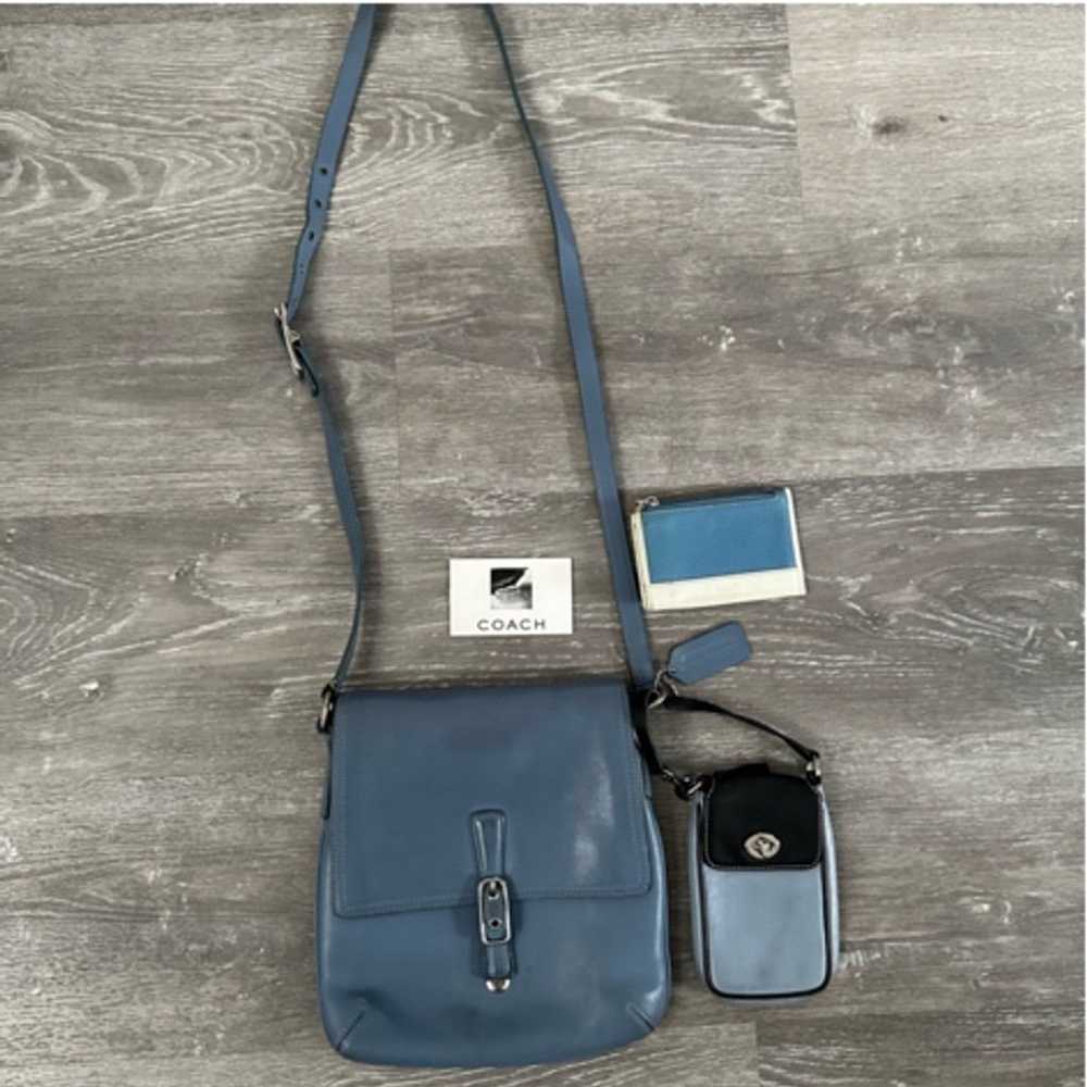 Coach Blue Leather Crossbody Bag - image 12