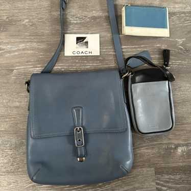 Coach Blue Leather Crossbody Bag - image 1