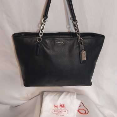 COACH Black Leather Tote Handbag - image 1