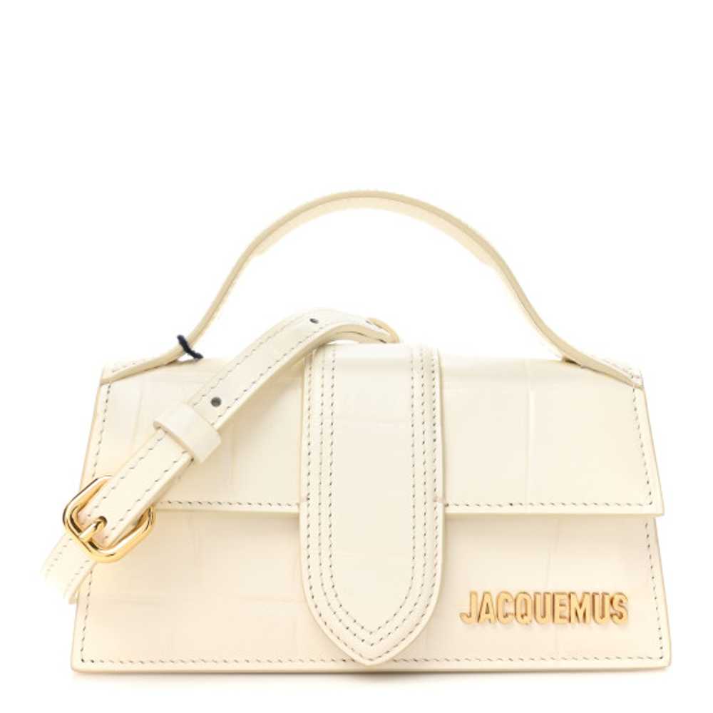 JACQUEMUS Calfskin Crocodile Embossed Le Bambino … - image 1