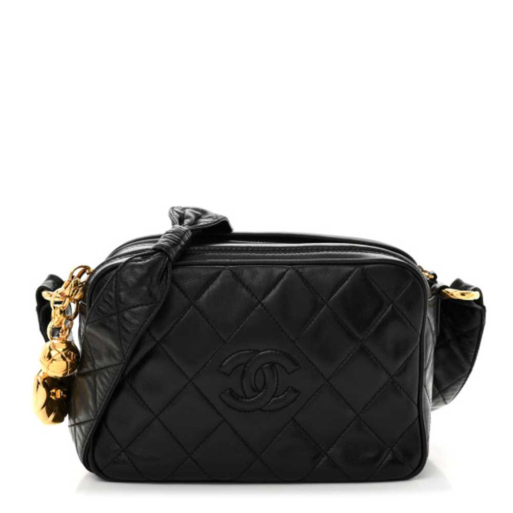 CHANEL Lambskin Quilted Small Diamond CC Camera C… - image 1