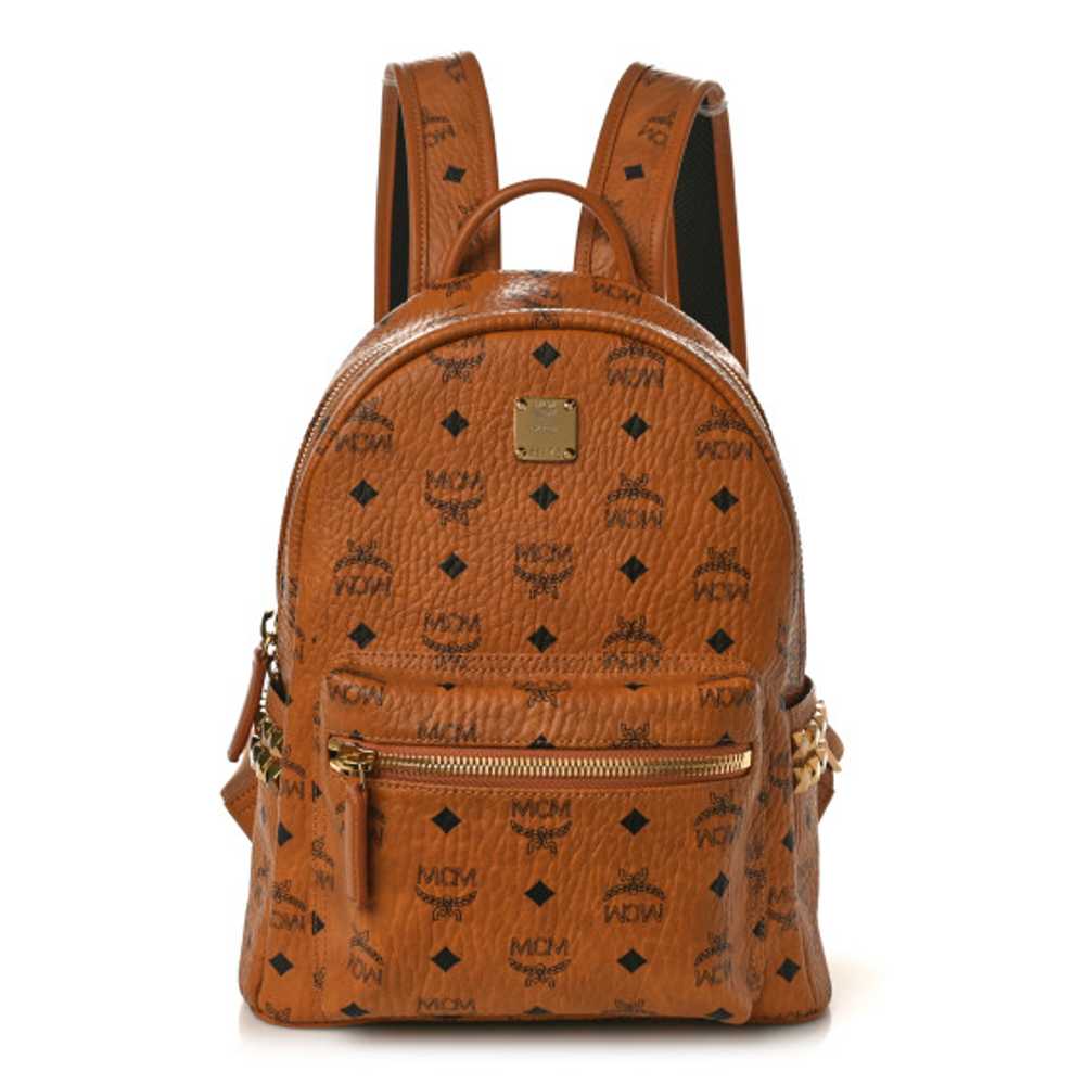 MCM Visetos Small Side Stud Stark Backpack Cognac - image 1