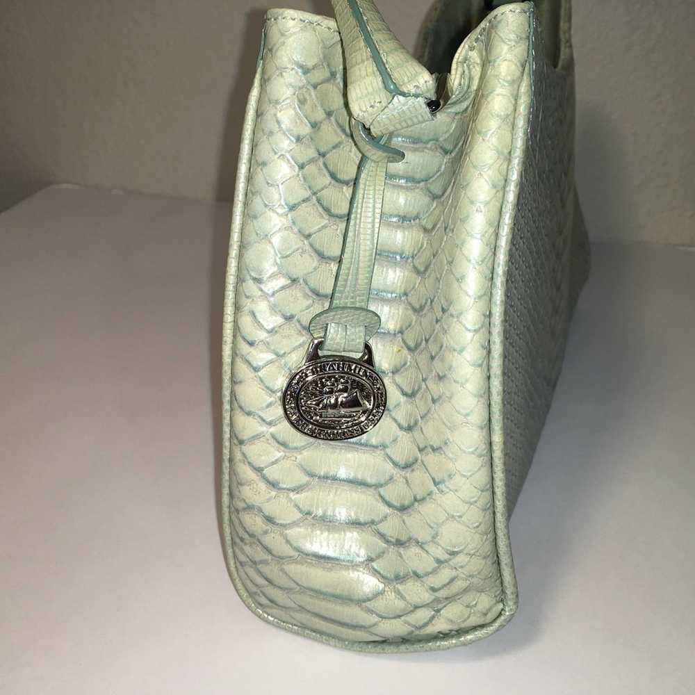 Brahmin Gabriel Teal Sea Isle Vintage Leather Pur… - image 3