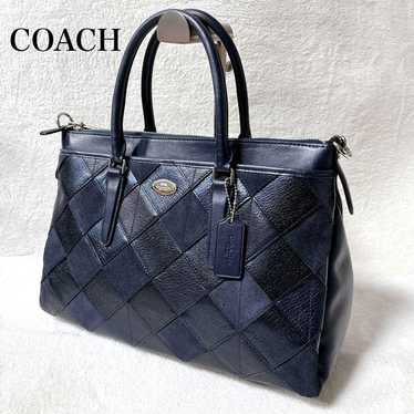 Coach Morgan Shoulder Bag Patchwork Leather Dark … - image 1