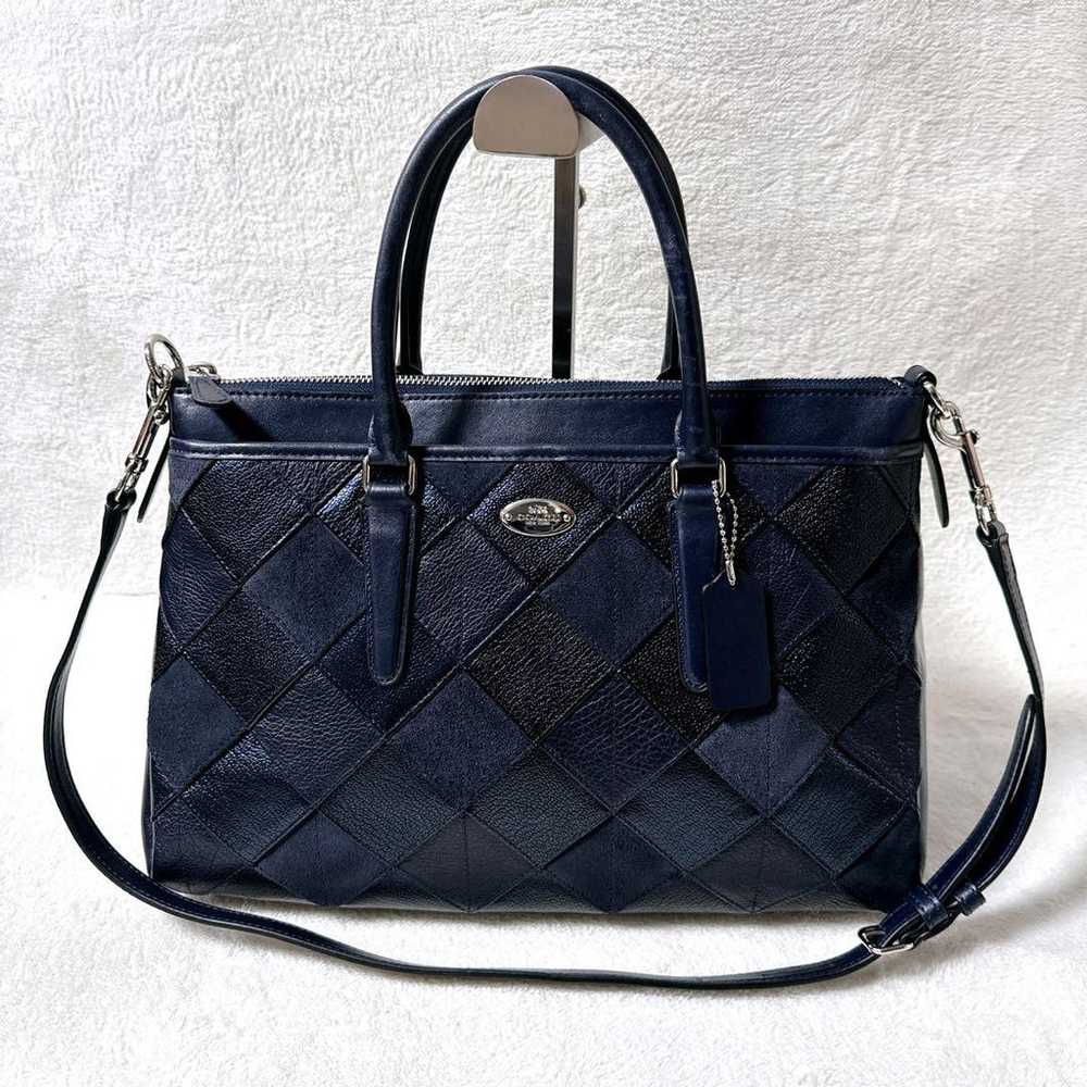 Coach Morgan Shoulder Bag Patchwork Leather Dark … - image 2