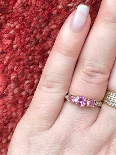 Leer gem Ltd New York 10k pink sapphire gold ring…