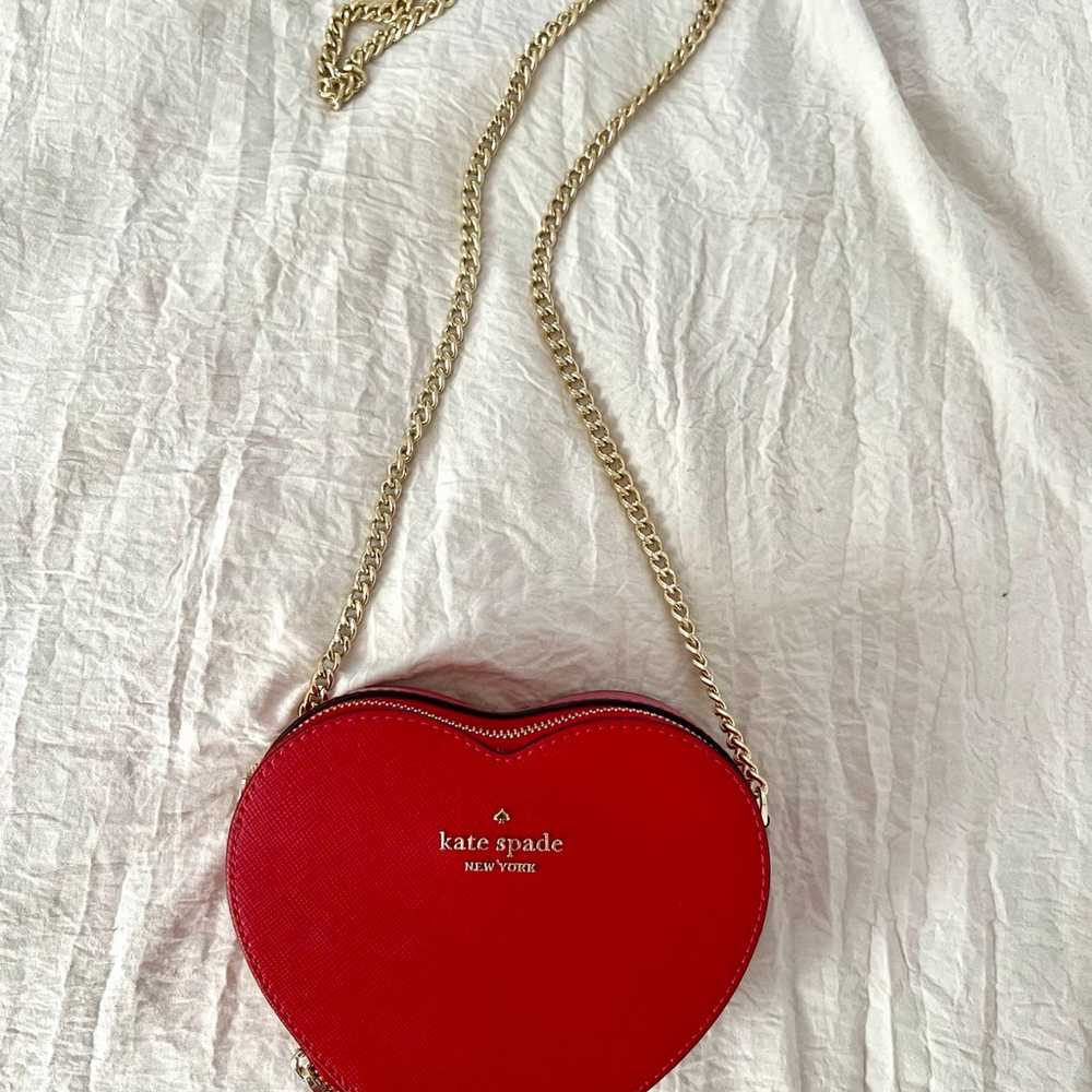 Red Kate Spade heart crossbody bag - image 1