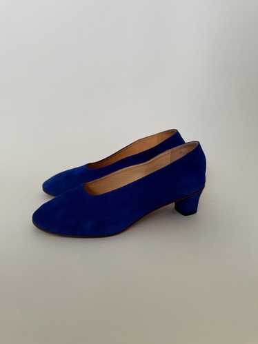 Martiniano Shoes Blue Suede Pumps (39) | Used,…