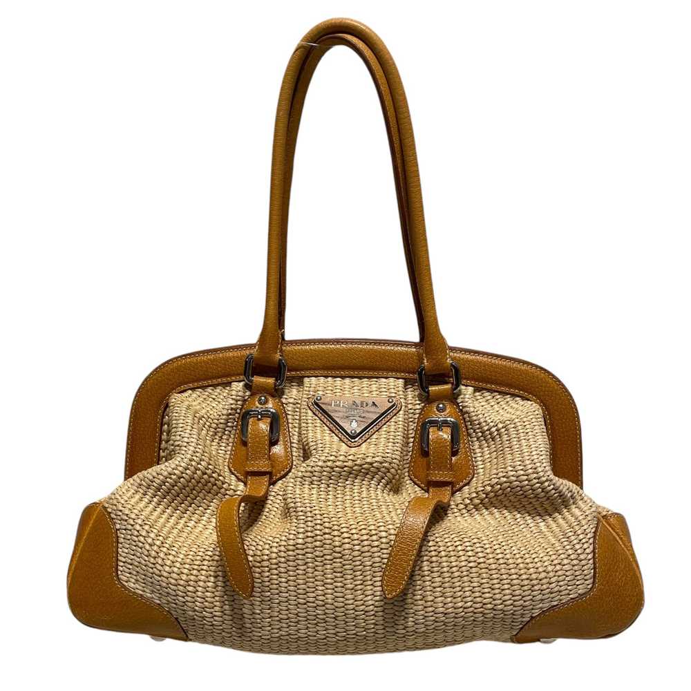 PRADA/Hand Bag/KHK/Rafia Straw - image 1