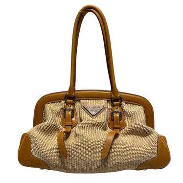 PRADA/Hand Bag/KHK/Rafia Straw - image 1