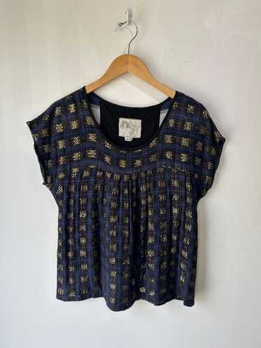 ace&jig Ace & Jig Navy and Gold Top (L) | Used,…