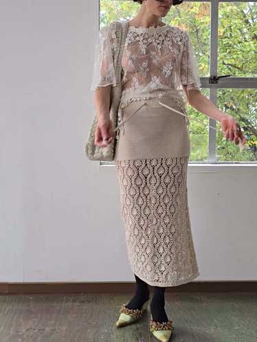 Vintage Zimmerman Crochet Skirt - Cream