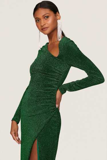 Alexia Admor Green Metallic Dress