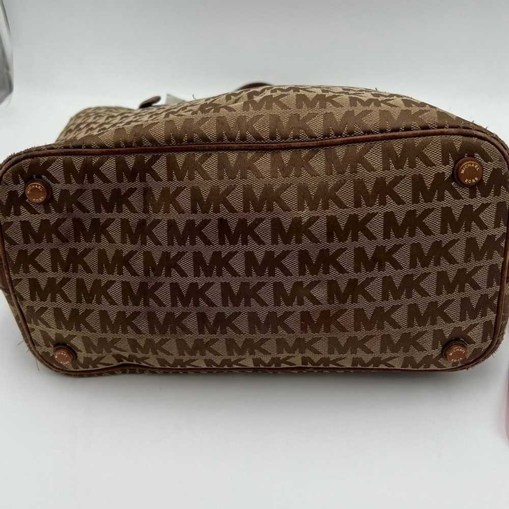 Michael Kors Brown And Tan Monogram Tote Purse - image 7