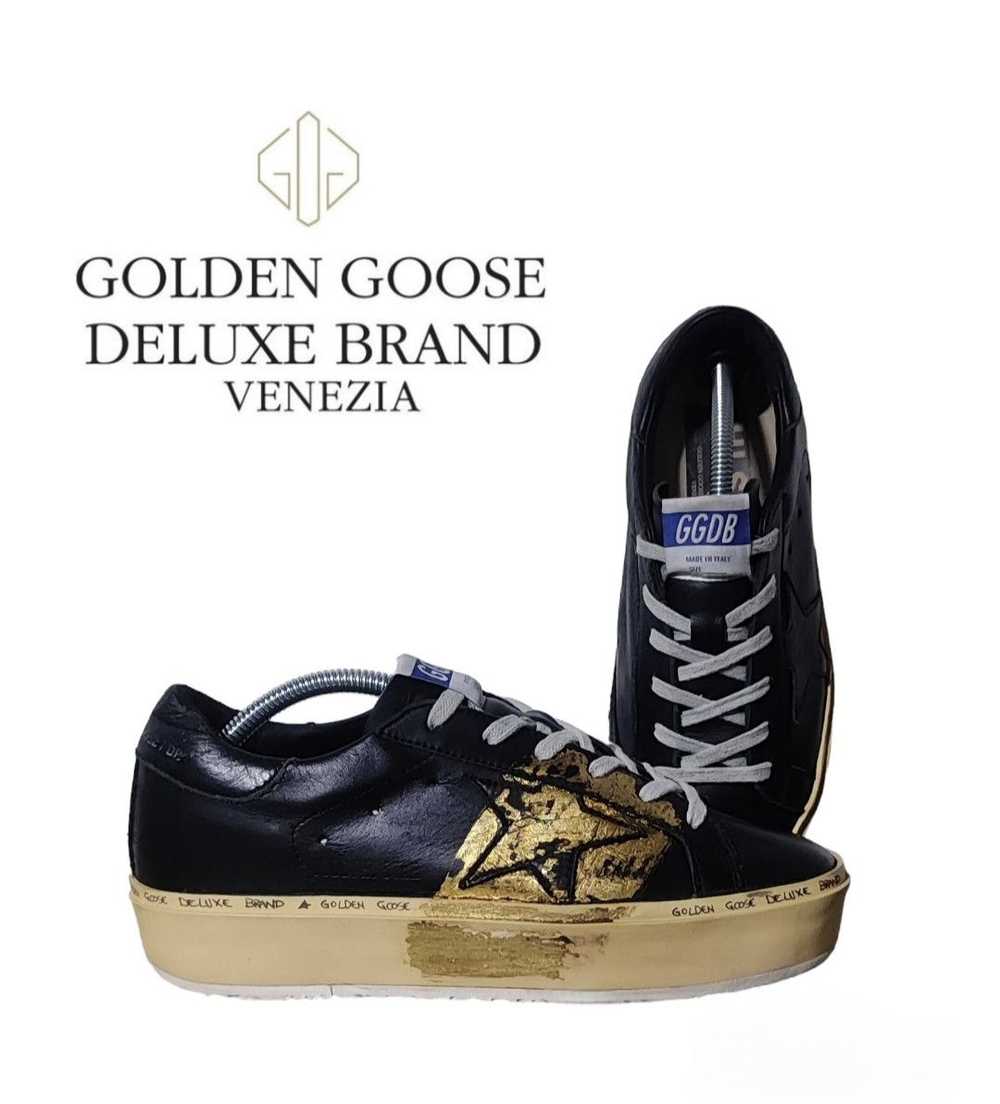 Golden Goose GOLDEN GOOSE HI STAR LEATHER BLACK/G… - image 1