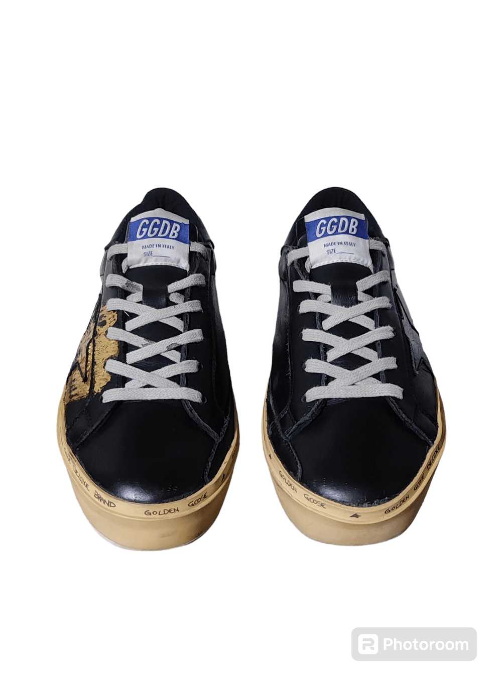 Golden Goose GOLDEN GOOSE HI STAR LEATHER BLACK/G… - image 2