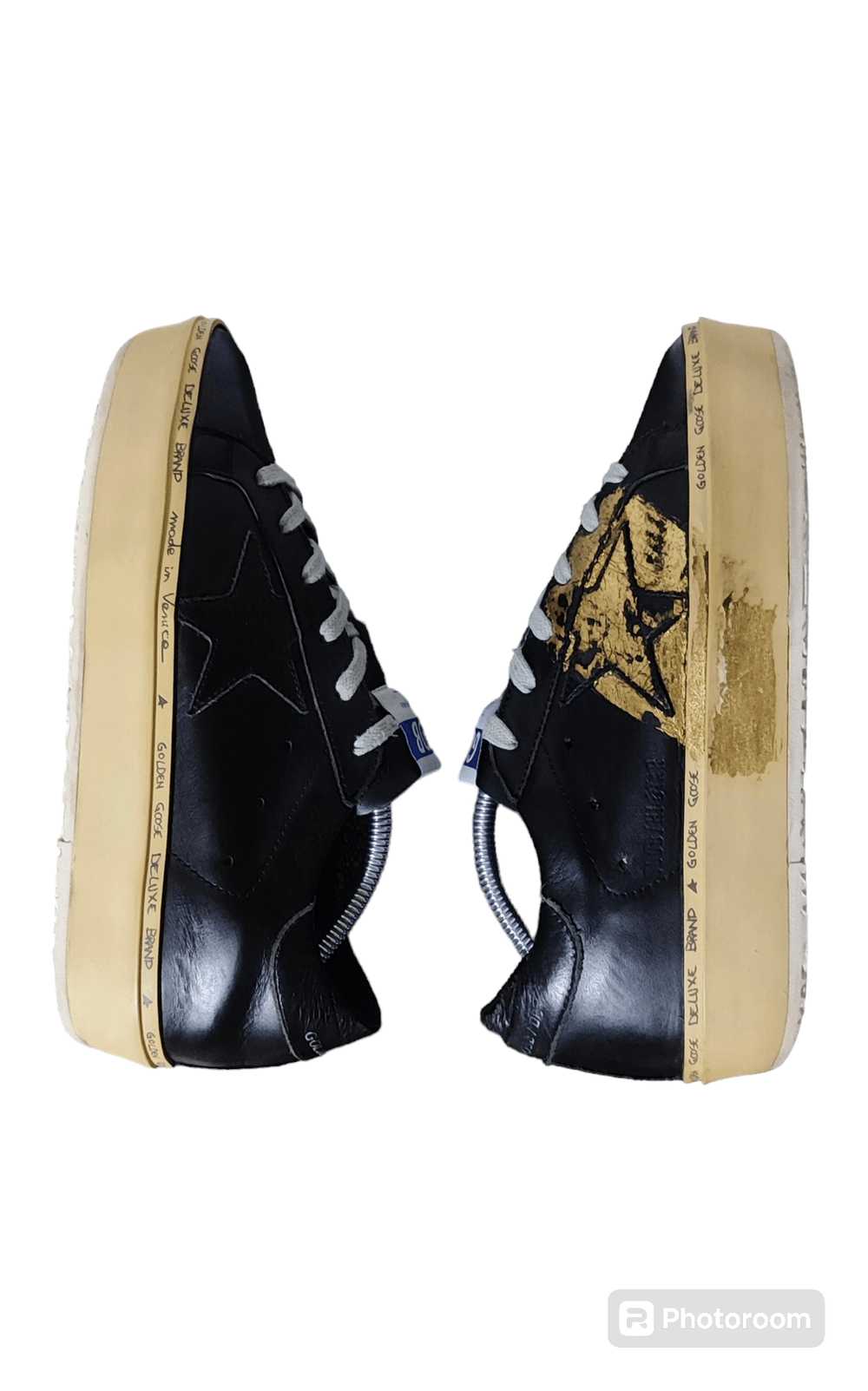 Golden Goose GOLDEN GOOSE HI STAR LEATHER BLACK/G… - image 9