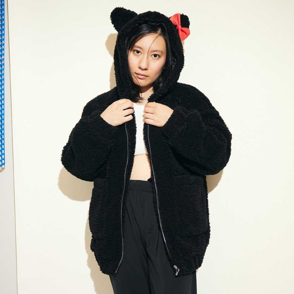 Dolls Kill Dolls Kill x Hello Kitty Black Fuzzy H… - image 1