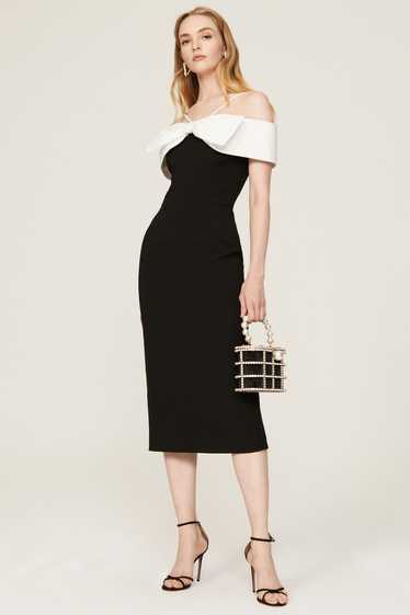 Rebecca Vallance Hepburn Bow Midi Dress