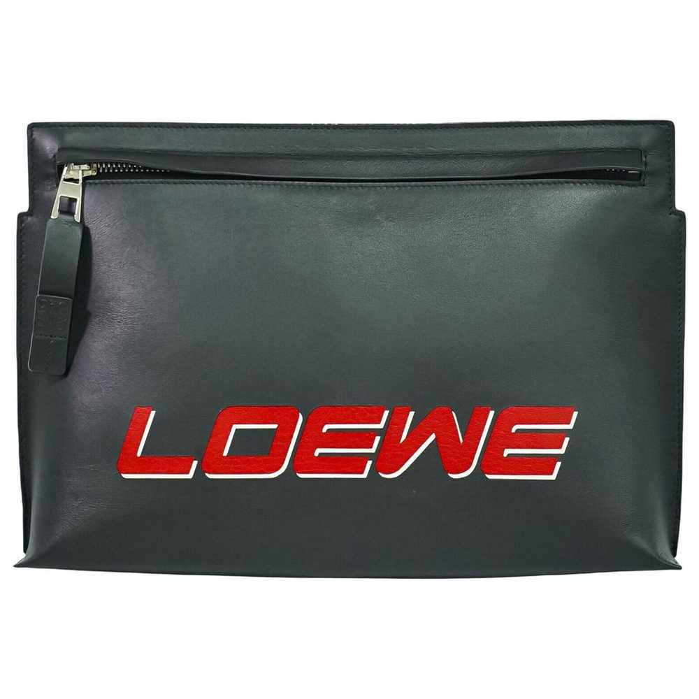 Loewe T Pouch leather clutch bag - image 1