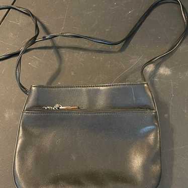 Giani Bernini Small Triple Zip Black Crossbody Ba… - image 1