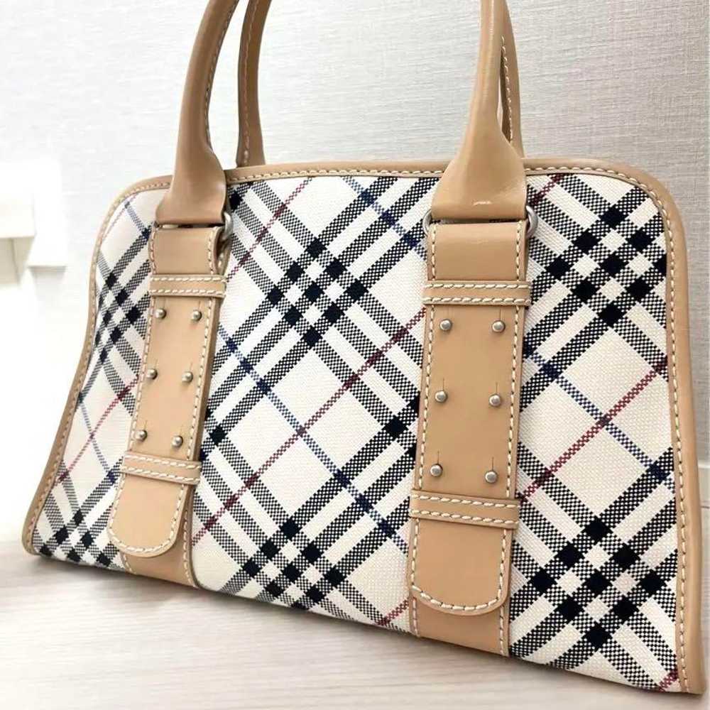 Burberry Nova Check Handbag Beige with stand func… - image 1