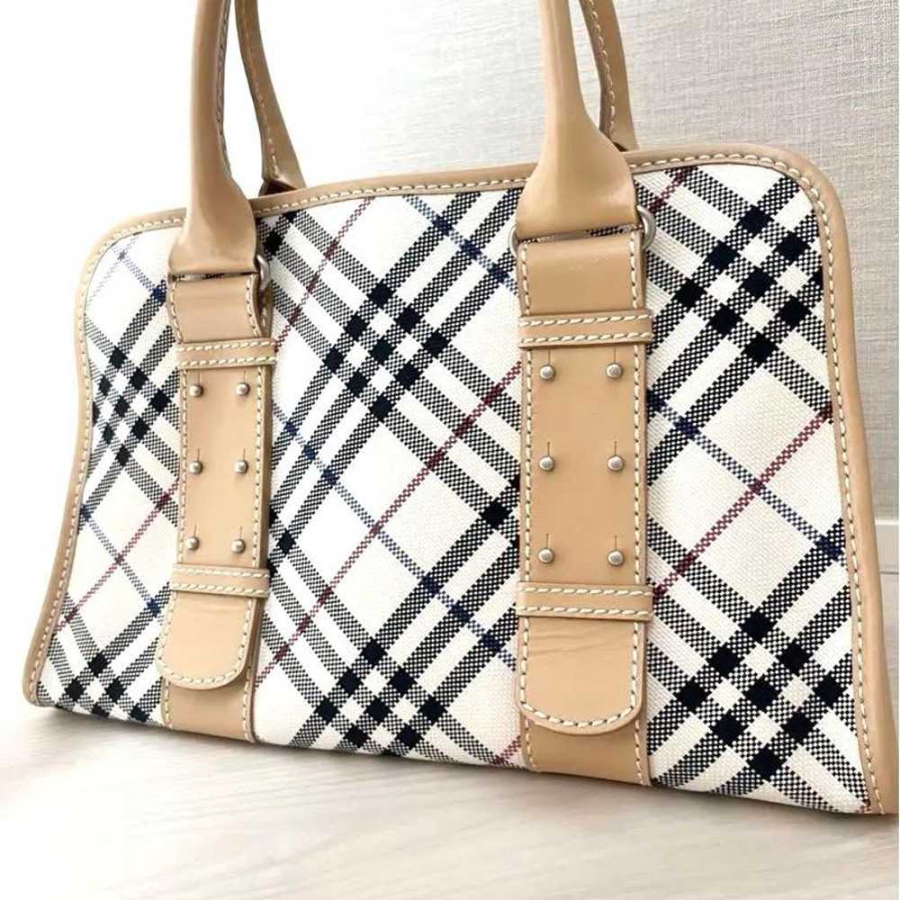 Burberry Nova Check Handbag Beige with stand func… - image 2