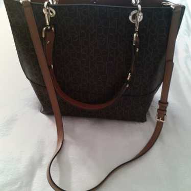 Calvin Klein BEAUTIFUL TOTE BROWN BLACK & BEIGE