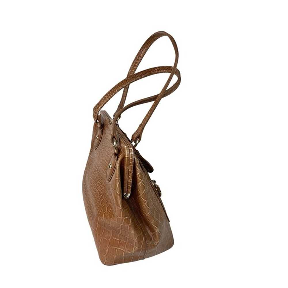 *Liz Claiborne Handbag Purse Tan Faux Leather Cro… - image 5