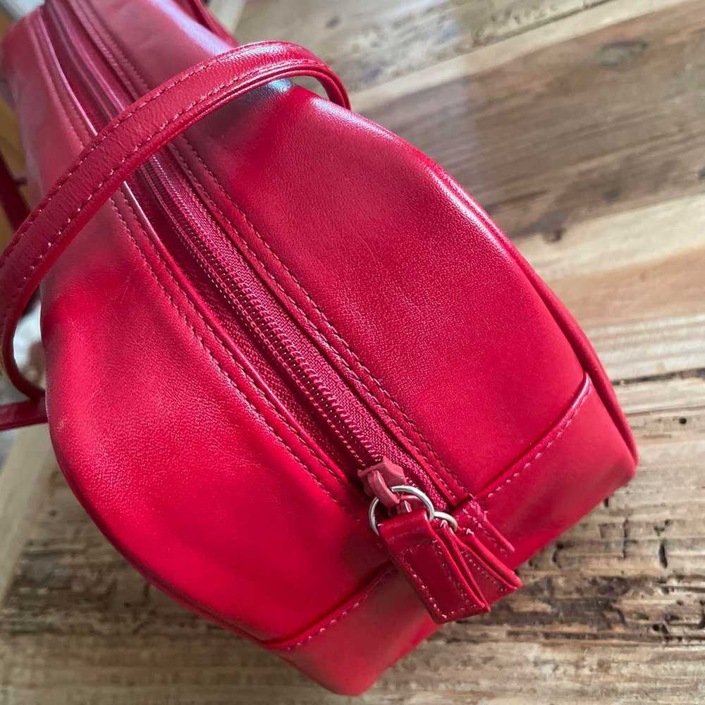 Keita Maruyama Red Leather Shoulder Bag. - image 11