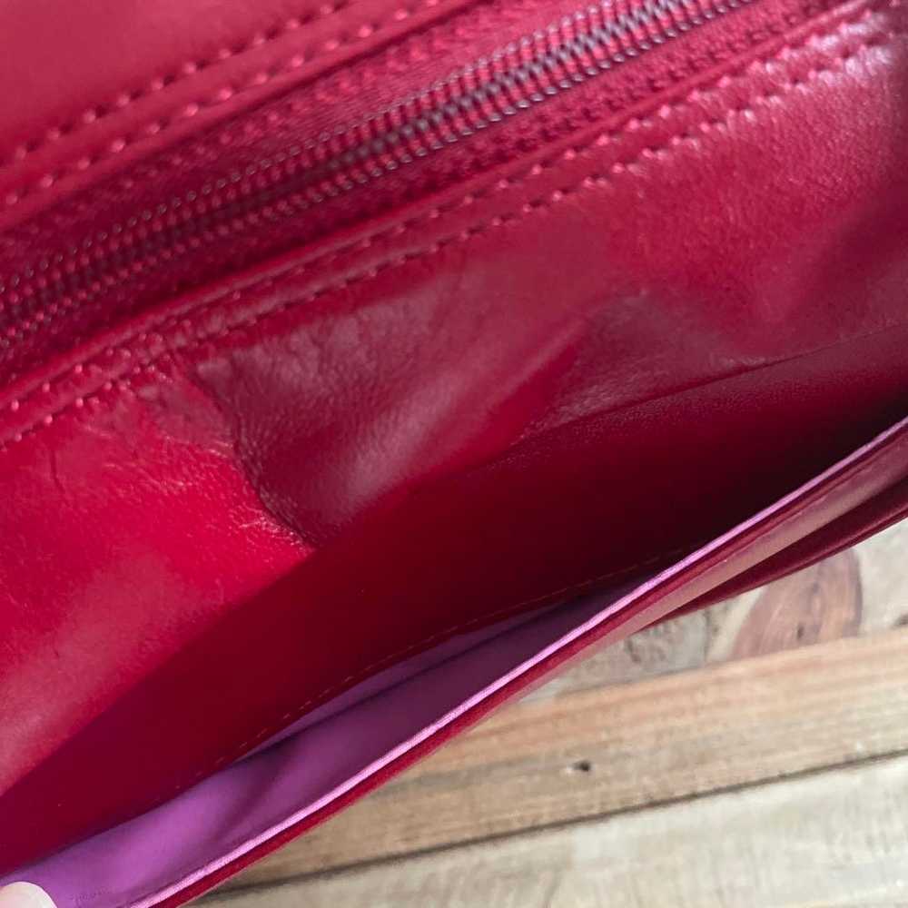 Keita Maruyama Red Leather Shoulder Bag. - image 12